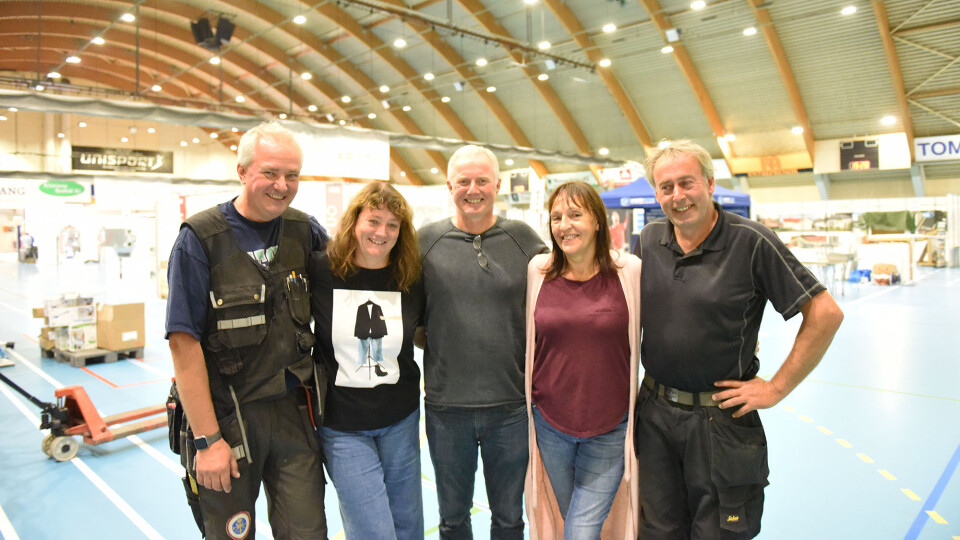 Arrangementskomiteen har hatt en travel dag i Ekeberghallen og kan nå ønske velkommen til Fagmesse 2018 i morgen, fredag. Fra venstre Ivar Ståle Ottestad, Torill Wollebekk, Knut Roald, Eva Baisgård og Geir Albrigtsen. Arrangementskomiteen har hatt en travel dag i Ekeberghallen og kan nå ønske velkommen til Fagmesse 2018 i morgen, fredag. Fra venstre Ivar Ståle Ottestad, Torill Wollebekk, Knut Roald, Eva Baisgård og Geir Albrigtsen.