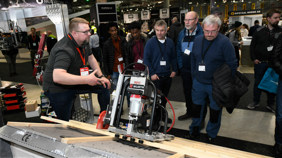 Würth ved Robert Fogh fikk veldig stor oppmerksomhet om sin lansering av automatisert spikermaskin for lekter.