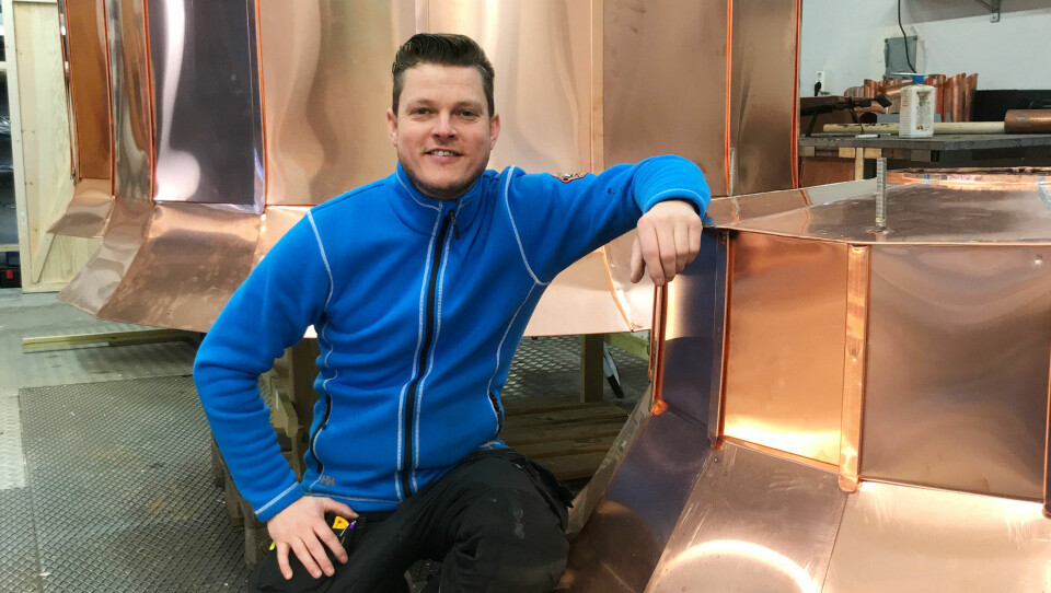 Espen Kjellemo har kost seg med kobber på tak.