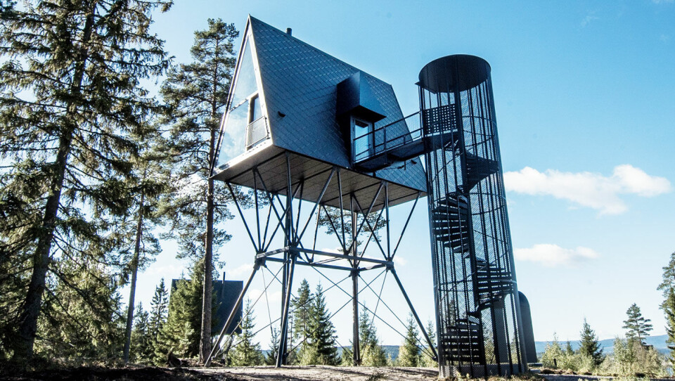 Hyttene har tilkomst gjennom en trappeoppgang ved siden av.Foto: Rasmus Norlander