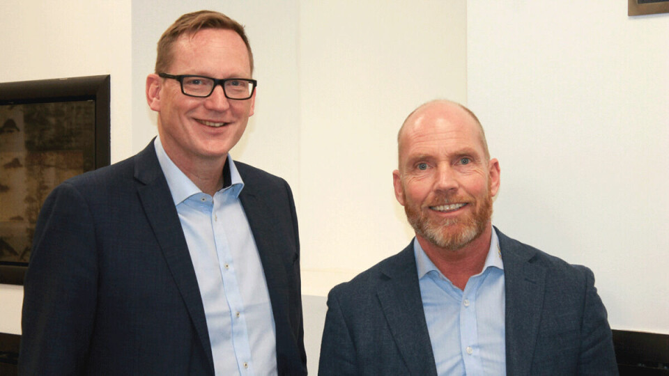 Geir Vernan, daglig leder for Schiedel Skorsteiner og Håkan Magnusson hos BMI Group Norge er glad for endringene.