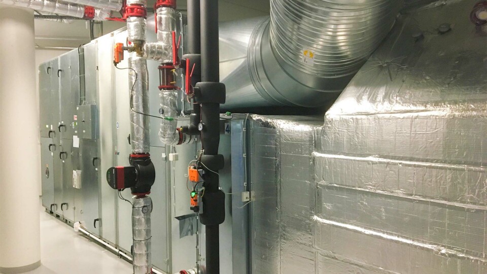 Ventilasjons- og rørbedriftene økte omsetningen med 14,9 prosent i 2021, men kostnadsveksten var høyere (Illustrasjonsfoto).