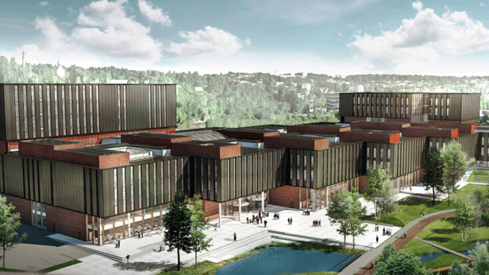 Her er skisse for det nye universitetet i Oslo.