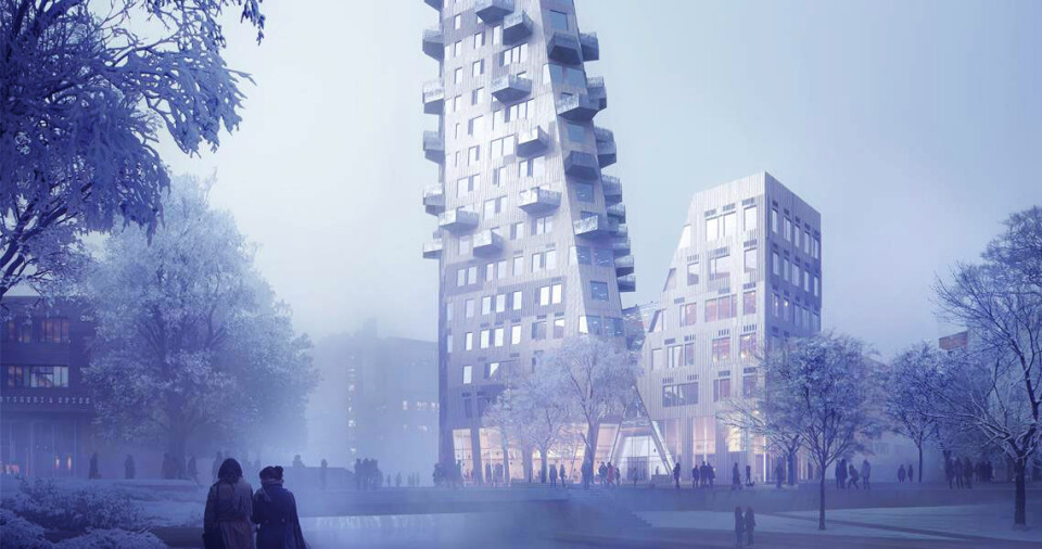 Her er bygget som blir pilotprosjekt med naturlig ventilasjon.