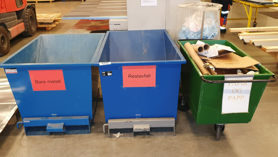 Sortering av materialer og utstyr skal bli enda bedre hos Langnes og Bakkan blikkenslagerforretning.
