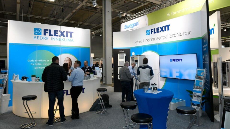 Flexit var en av mange som har stand på VVS-messen i Lillestrøm.