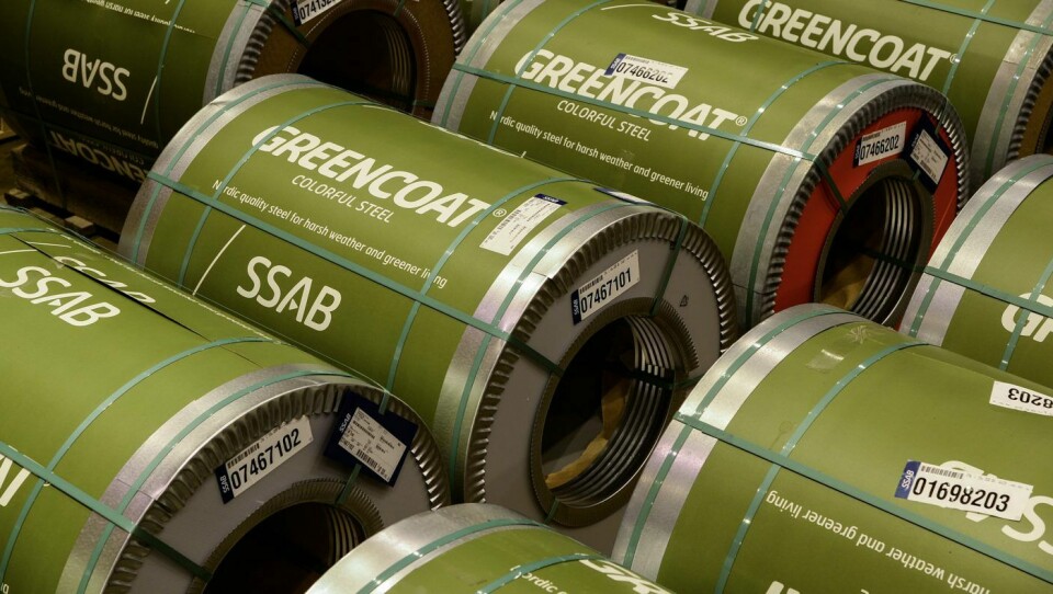 SSAB har hatt suksess med solsikkeolje i sin produksjon av GreenCoat.