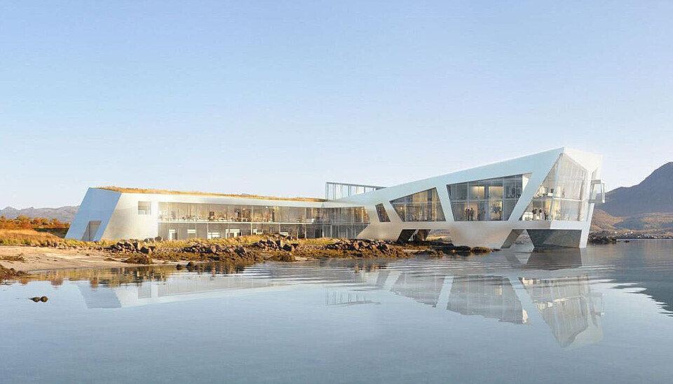 Den nye fabrikken for Stim på Leknes i Lofoten blir et signalbygg. Lie Blikk har fått fasadejobben.