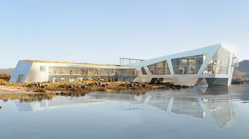 Den nye fabrikken for Stim på Leknes i Lofoten blir et signalbygg. Lie Blikk har fått fasadejobben.