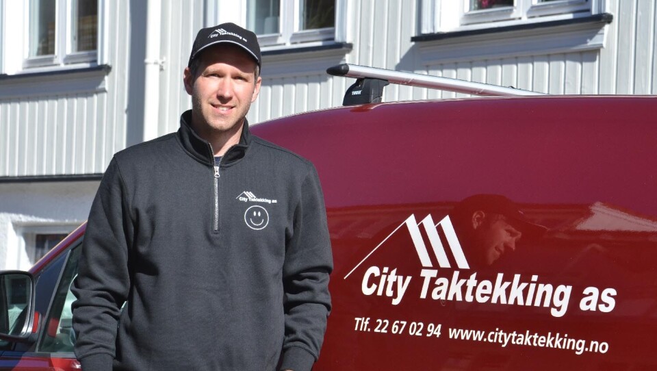 Ken Robert Figenschou i City Taktekking har spesialisert seg på skifertak og det er en god nisje for blikkenslagerbedriften i Oslo.