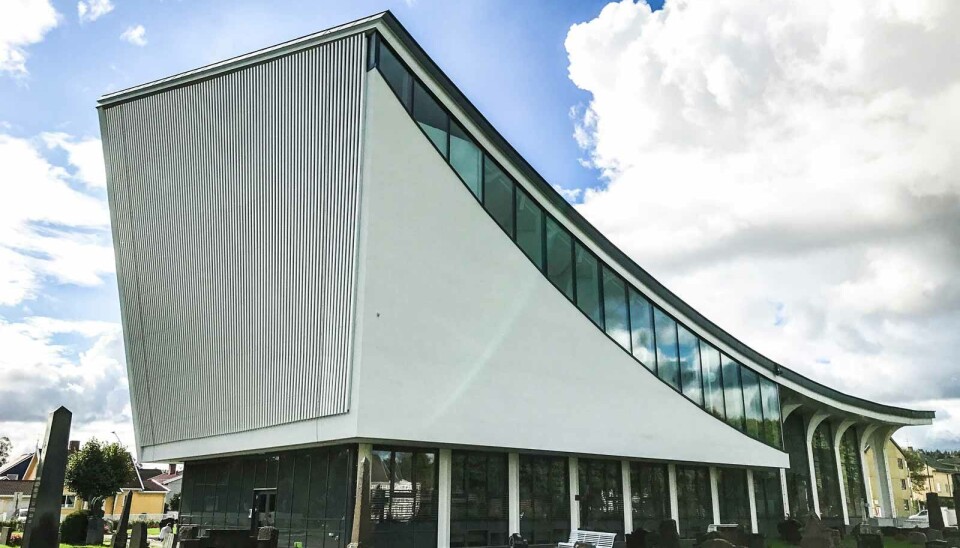 Særpreget kirke bygd etter brann