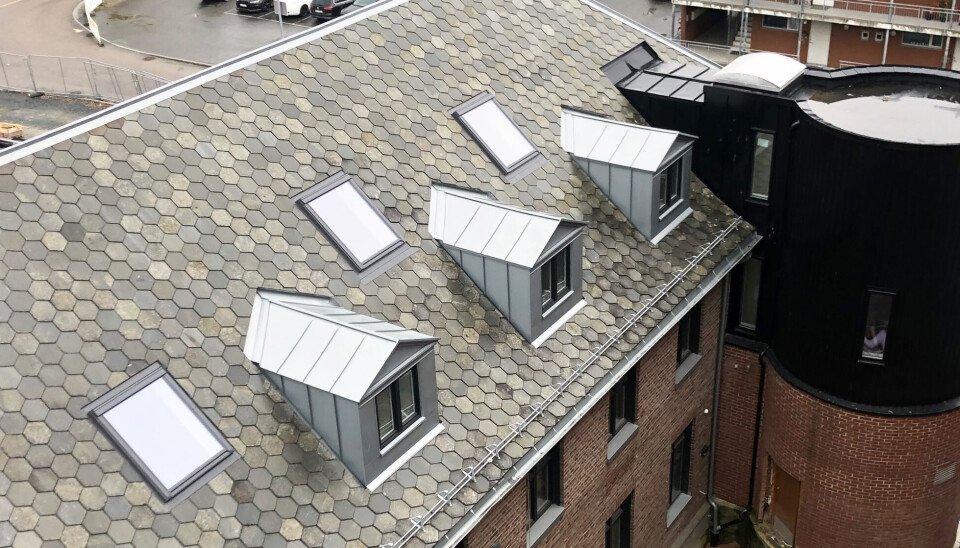 Skifertak og
beslagsarbeid
på Bankkvartalet