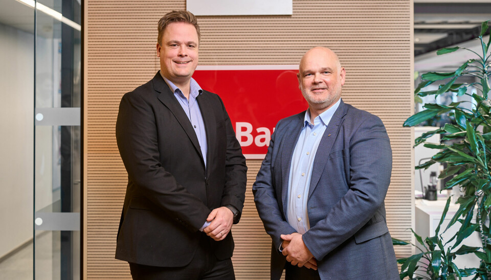 Endre Jo Reite, direktør personmarked i BN Bank og avdelingsdirektør Erik Nilsen i Skatteetaten.