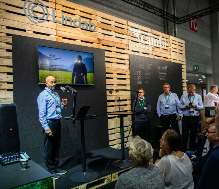 Camfil og Lindab var noen av aktørene som kjørte foredrag på stand.i løpet av de tre messedagene.