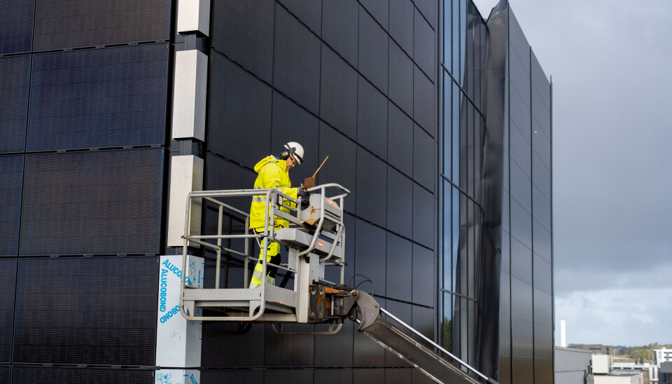 Lie Blikk har vært totalentreprenør i prosjektet som nå har Norges største solcellefasade.