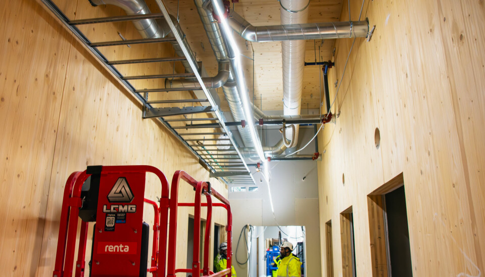 Ombrukte ventilasjonskanaler på Aursmoen.