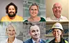 Seks portretter av juryen for 30 under 30 i en todelt kollasj.